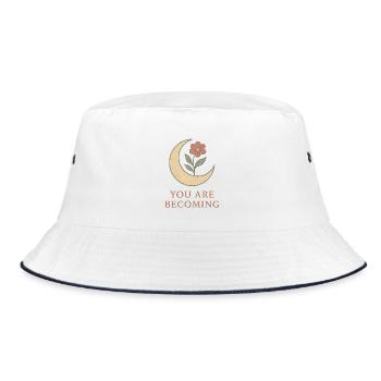Moonflower You Are Becoming - Bucket Hat - white/navy - Front