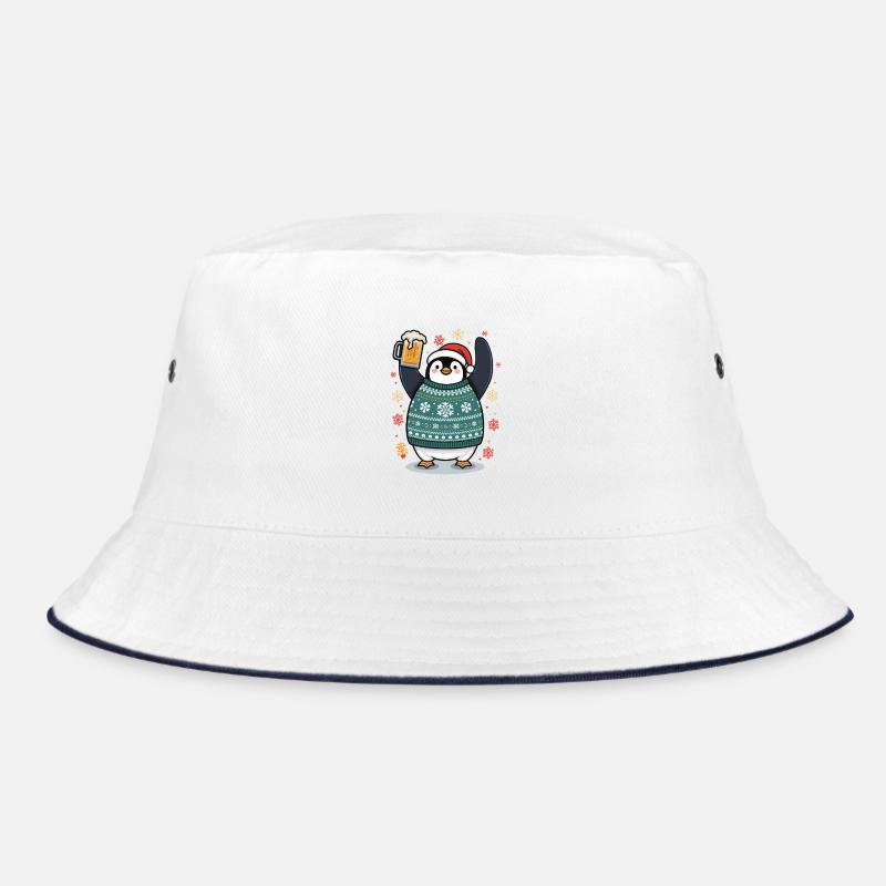 Festlicher Pinguin im Pullover Bucket Hat