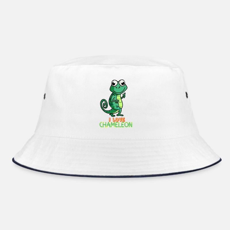 Ich liebe Chamäleon, süßes Echsen-Reptilien-Haustier Bucket Hat