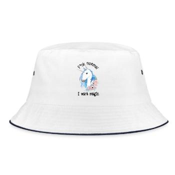 Fuck Normal I Want Magic Unicorn - Bucket Hat - white/navy - Front