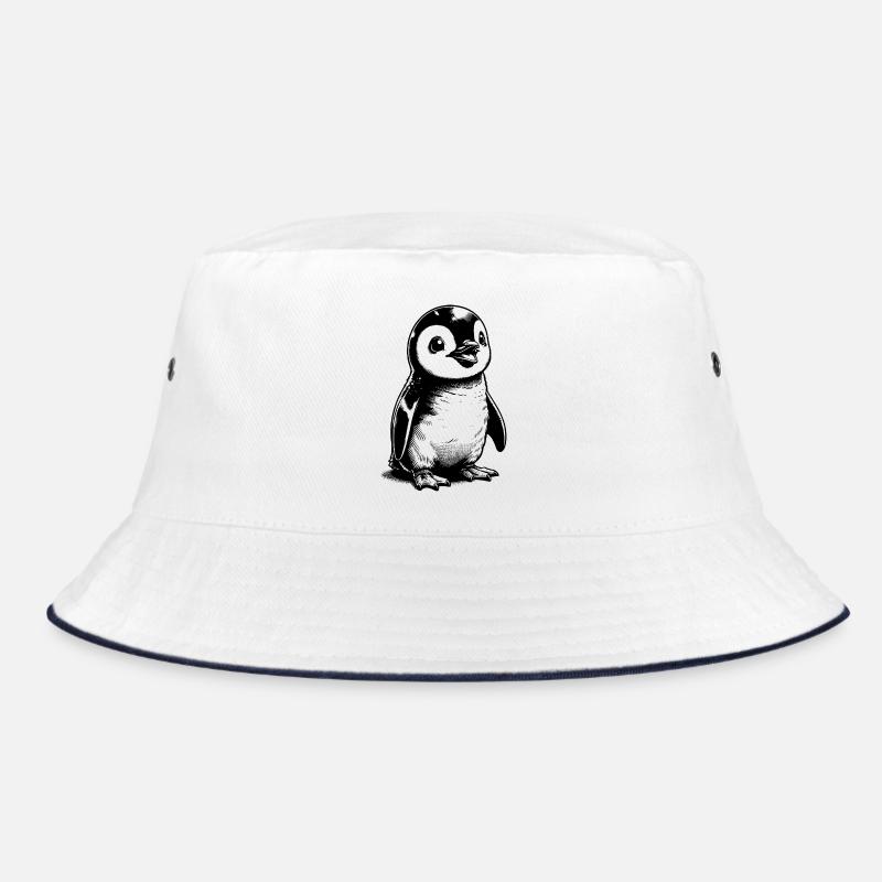 Knuffiger Eisbewohner Baby Pinguin Kinder Style Bucket Hat