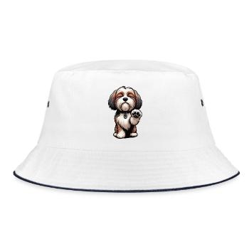 Havanese Havanese Owners Havanese Farmers - Bucket Hat - white/navy - Front