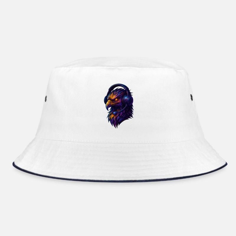 Aigle néon avec casque - Bob - blanc/marine