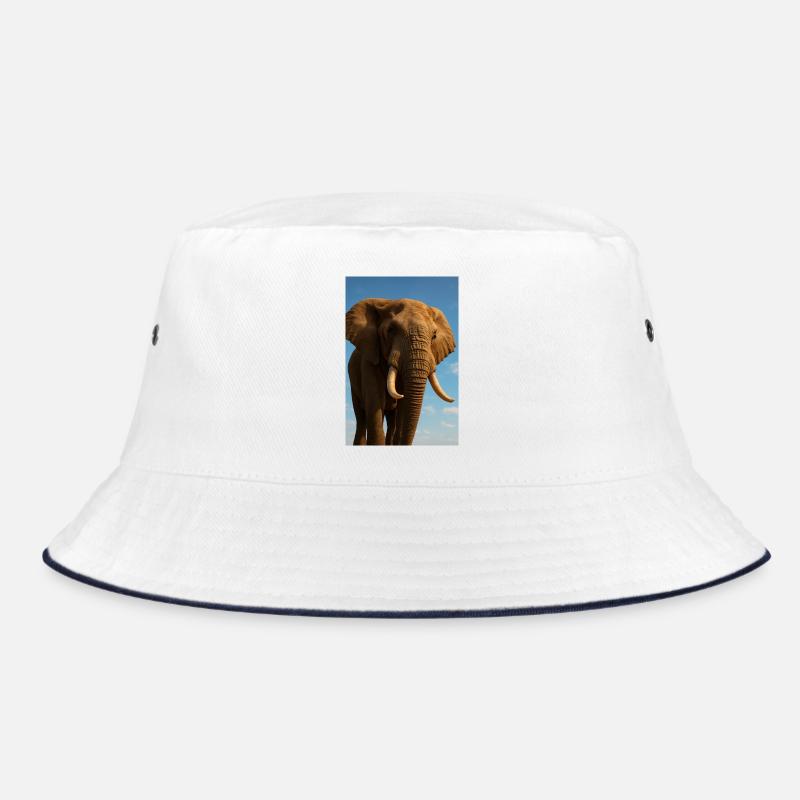 Sun-Glowing Elephant Portrait Bucket Hat
