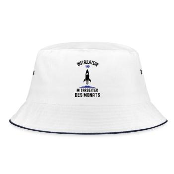 Employee of the Month Installer Best Man - Bucket Hat - white/navy - Front