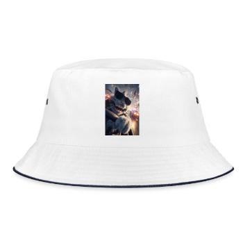Rogue Rabbit Car Chase - Bucket Hat - white/navy - Front