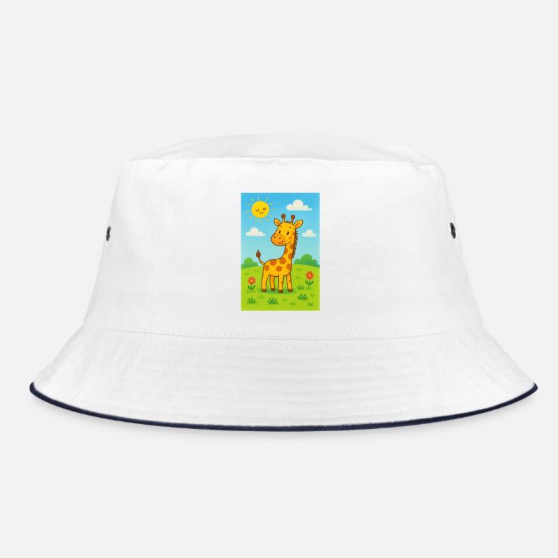 Sonnige Girafe im Kinderwiese Bucket Hat