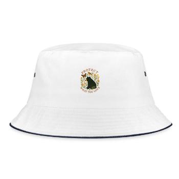 Beschütze, was du liebst - Bucket Hat - Weiß/Navy - Vorne