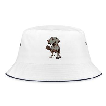 Weimaraner Amoureux Weimaraner Gardien Weimaraner - Bob - blanc/marine - Devant