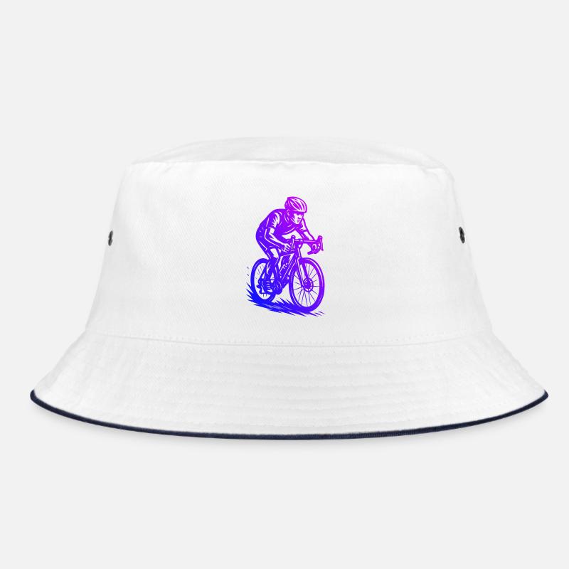 Motif minimaliste du vélo de route - Bob - blanc/marine
