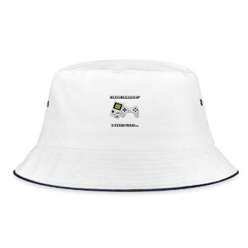 Beginning of a gamer story - Bucket Hat - white/navy - Front