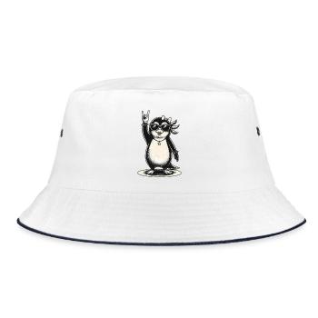 Pingouin berçant avec des lunettes de soleil - Bob - blanc/marine - Devant