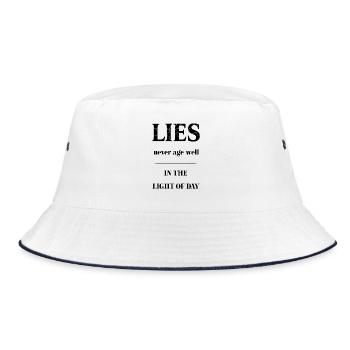 LIES – Typographie à texture fractionnaire - Bob - blanc/marine - Devant