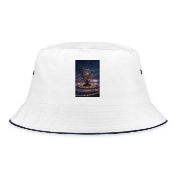 Luminous Armillary Orbit - Bucket Hat - white/navy - Front
