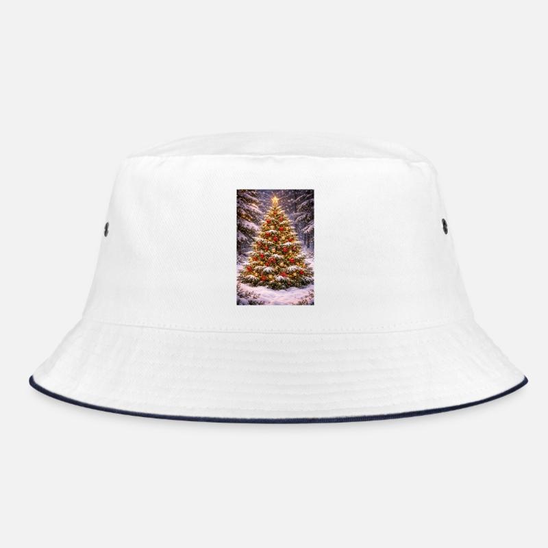 Winter Magic Tree Decoration - Bucket Hat - white/navy