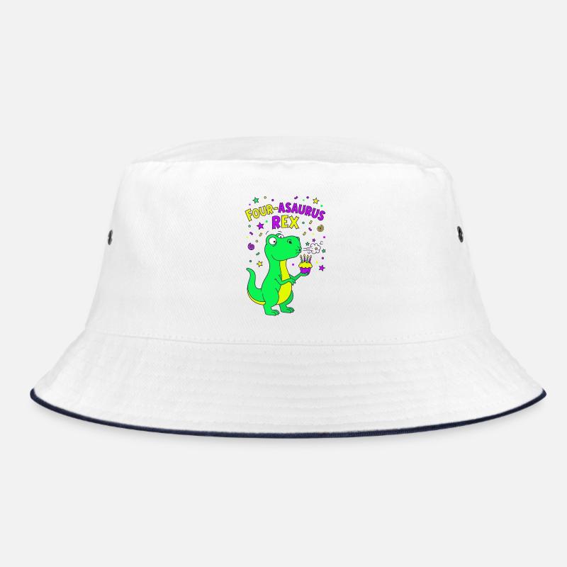 Four-asaurus Rex 4 Geburtstag Bucket Hat