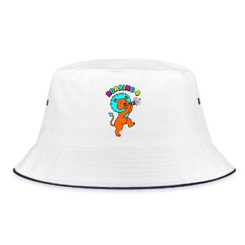 Roaring 4 Leo Birthday - Bucket Hat - white/navy - Front