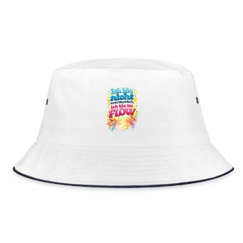 Ich bin nicht unordentlich – im Flow - Bucket Hat - Weiß/Navy - Vorne