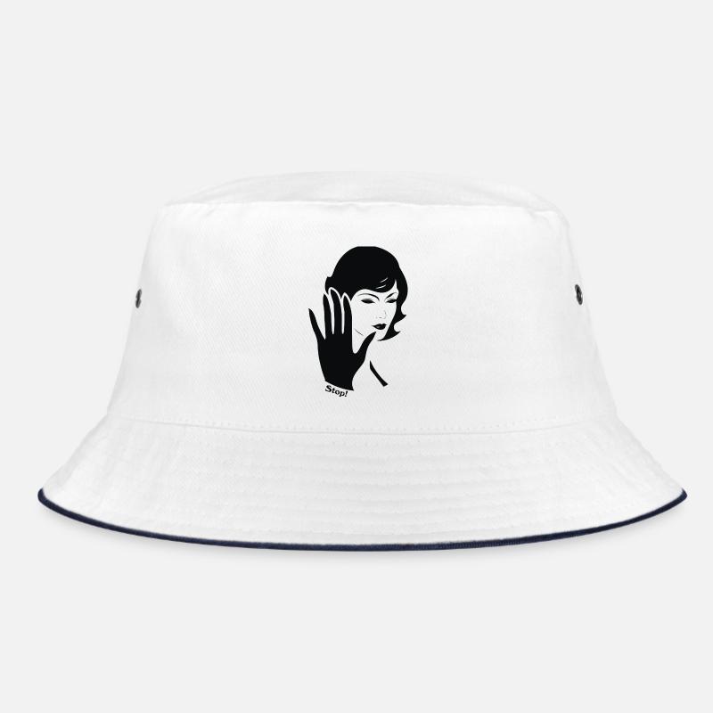 Linienhand Portrait Retro Bucket Hat