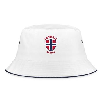 Norway Football Shield in Flag Color - Bucket Hat - white/navy - Front