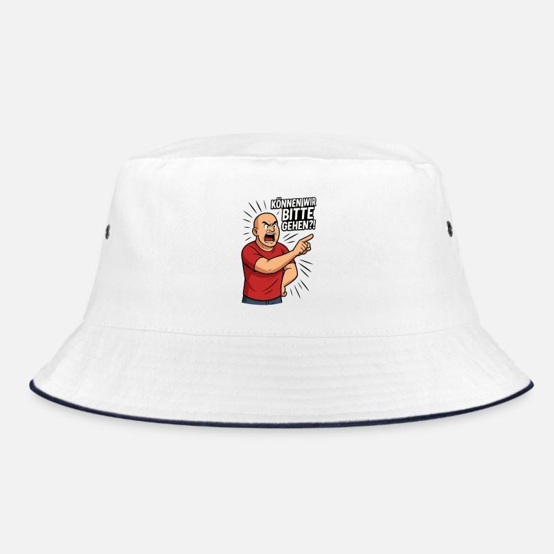 Can We Please Go Cartoon Bucket Hat