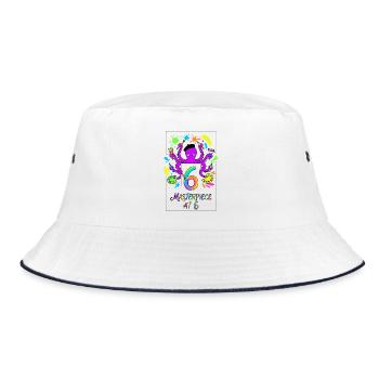 Masterpiece At 6 Octopus Artists - Bucket Hat - white/navy - Front