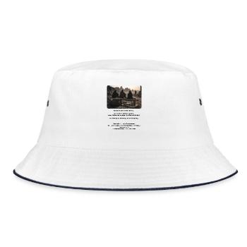 Ruins in the evening light - Bucket Hat - white/navy - Front