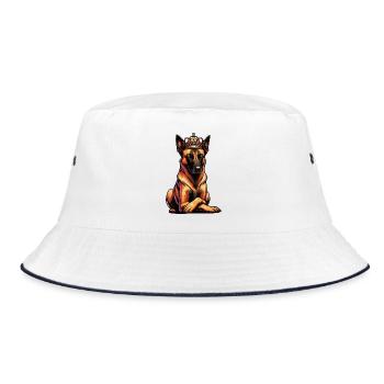 Malinois Belgian Shepherd Malinois Owner - Bucket Hat - white/navy - Front