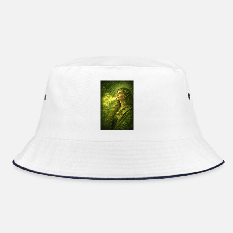 neuer Odem - Bucket Hat - Weiß/Navy