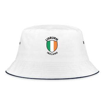 Lisburn Flag of Ireland Shield - Bucket Hat - white/navy - Front