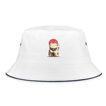 Maneki-Neko Chat Chanceux - Bob - blanc/marine - Devant