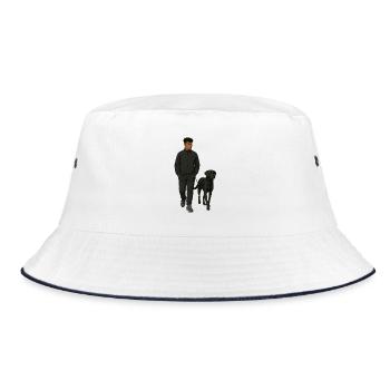 Matt - Bucket Hat - white/navy - Front