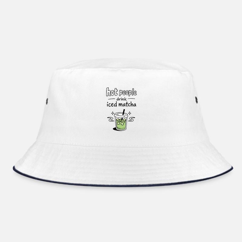 Hot People Drink Iced Matcha Statement Bucket Hat