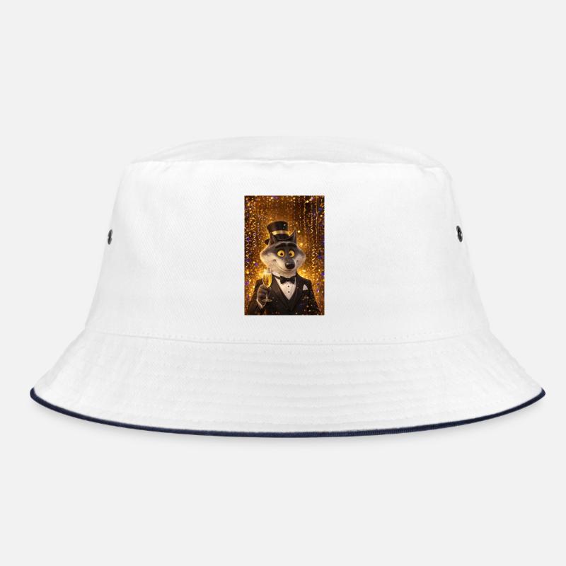 Eleganter Wolf am Abend Bucket Hat
