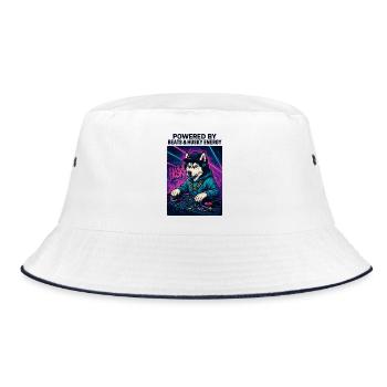 Husky DJ – Streetwear urbain avec Beats Energy - Bob - blanc/marine - Devant