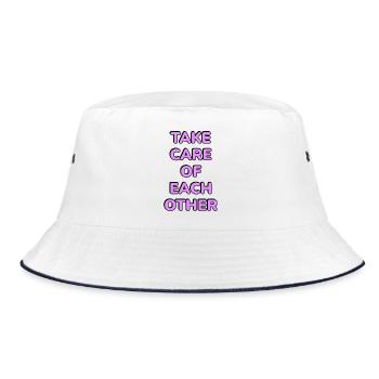 Passt aufeinander auf - Bucket Hat - Weiß/Navy - Vorne
