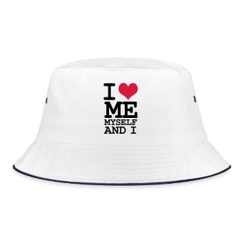 Je m’aime moi-même et je - Humour - Bob - blanc/marine - Devant