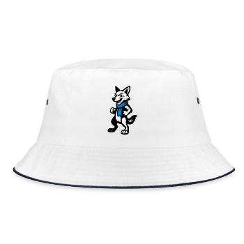 Héros loup avec écharpe bleue - Bob - blanc/marine - Devant
