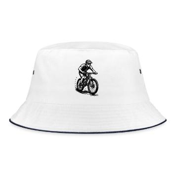 Mountain bike artwork for your outfit - Bucket Hat - white/navy - Front