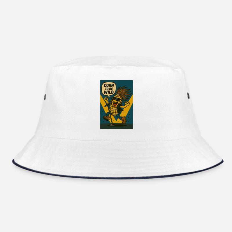 Corn To Be Wild - Bucket Hat - white/navy