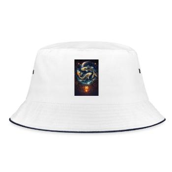 Pisces - Bucket Hat - white/navy - Front