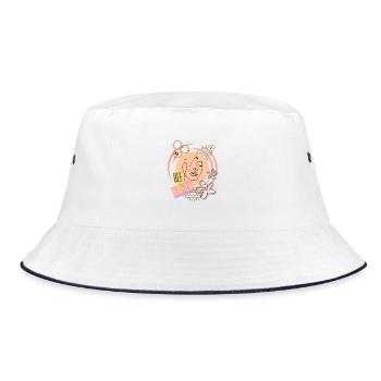 Bienenschön - Bucket Hat - Weiß/Navy - Vorne