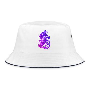 Clean road bike artwork for road bike - Bucket Hat - white/navy - Front
