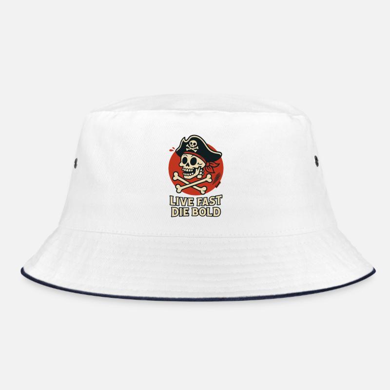 Schädelpirat Lebe Schnell–Sei Kühn Bucket Hat