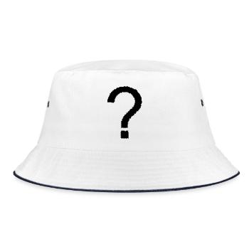Question mark - Bucket Hat - white/navy - Front