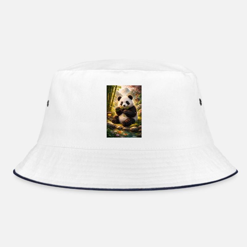 Panda dans le jardin zen Bob