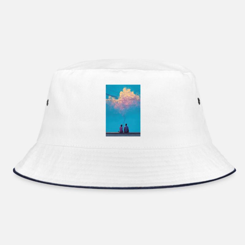 Sky Wires und zwei Figuren Bucket Hat