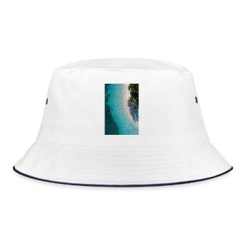 Turquoise Tide Palms - Bucket Hat - white/navy - Front