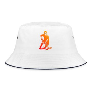 Coole Floorball Inspiration - Bucket Hat - Weiß/Navy - Vorne