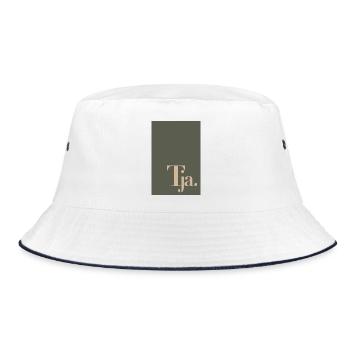 Modern Typography Poster – Well. - Bucket Hat - white/navy - Front